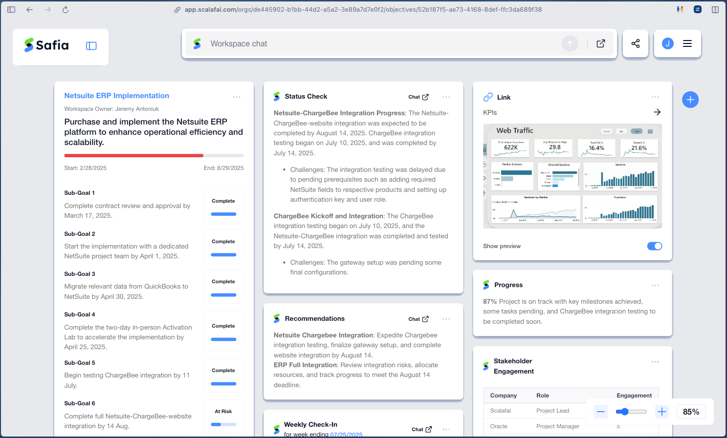Project Management Dashboard