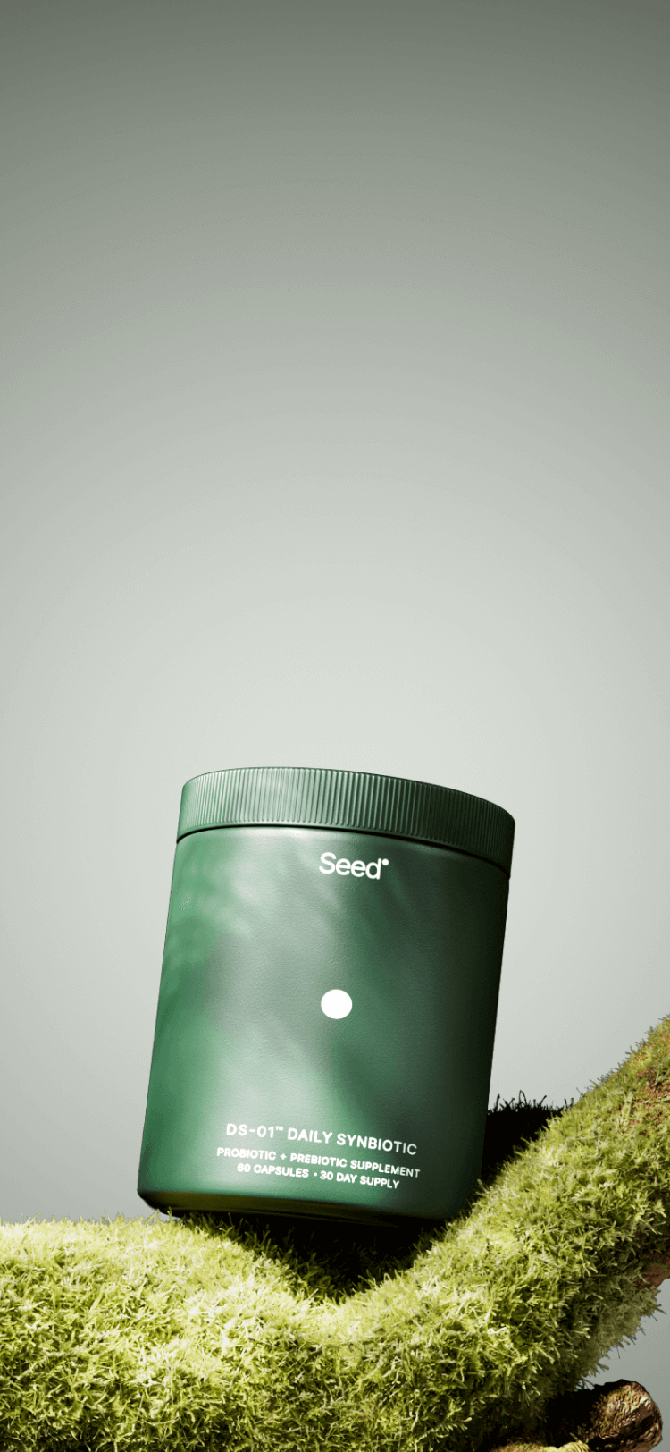 Mokcup of 3D render of bottle Seed product