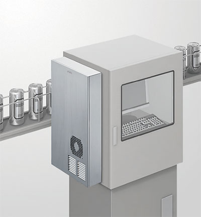 Cooling food product inspection devices