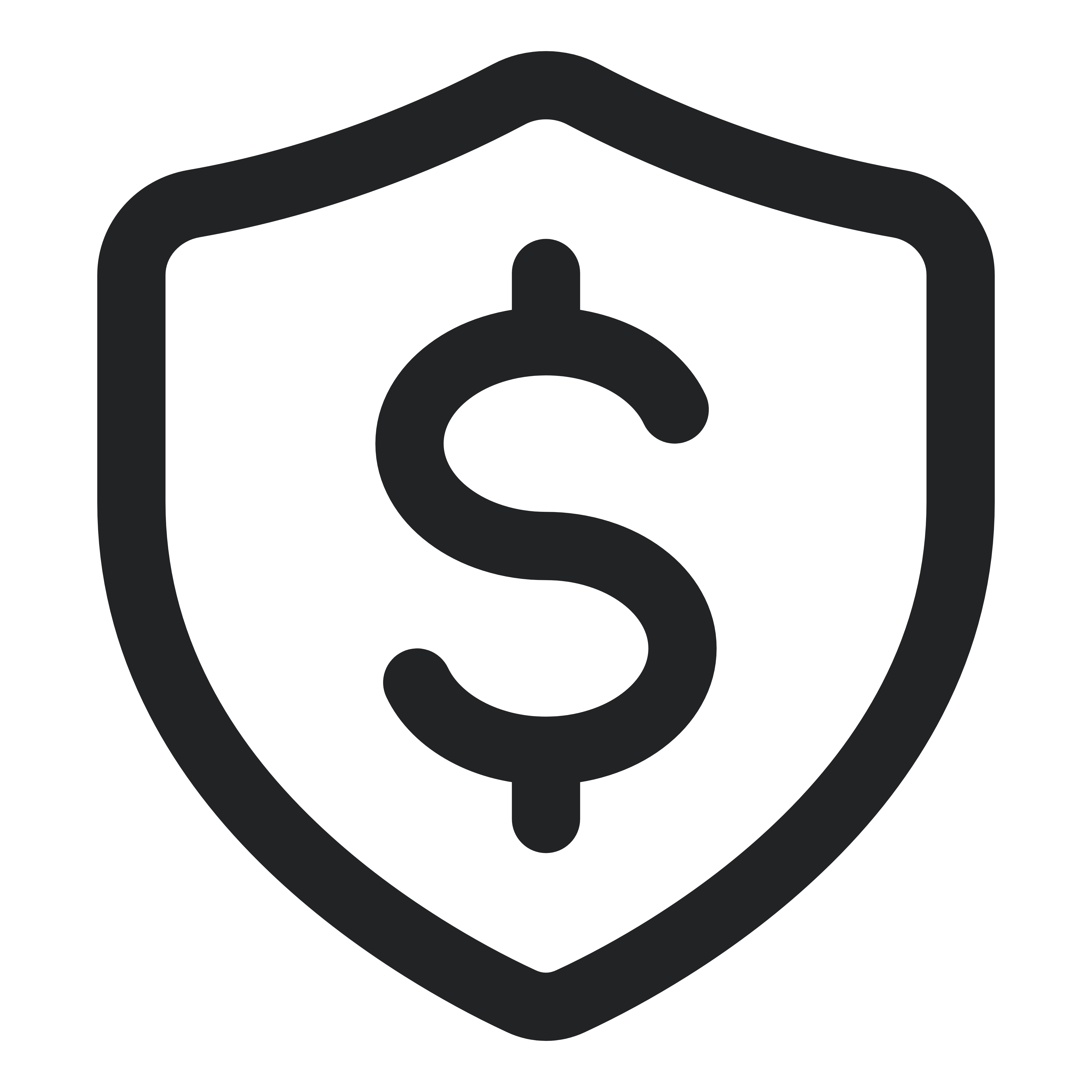 Shield icon with a dollar sign symbol in the center representing financial security.