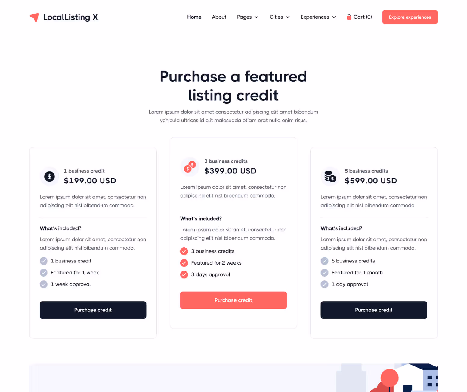 LocalListing X - Pricing Page - Webflow Template