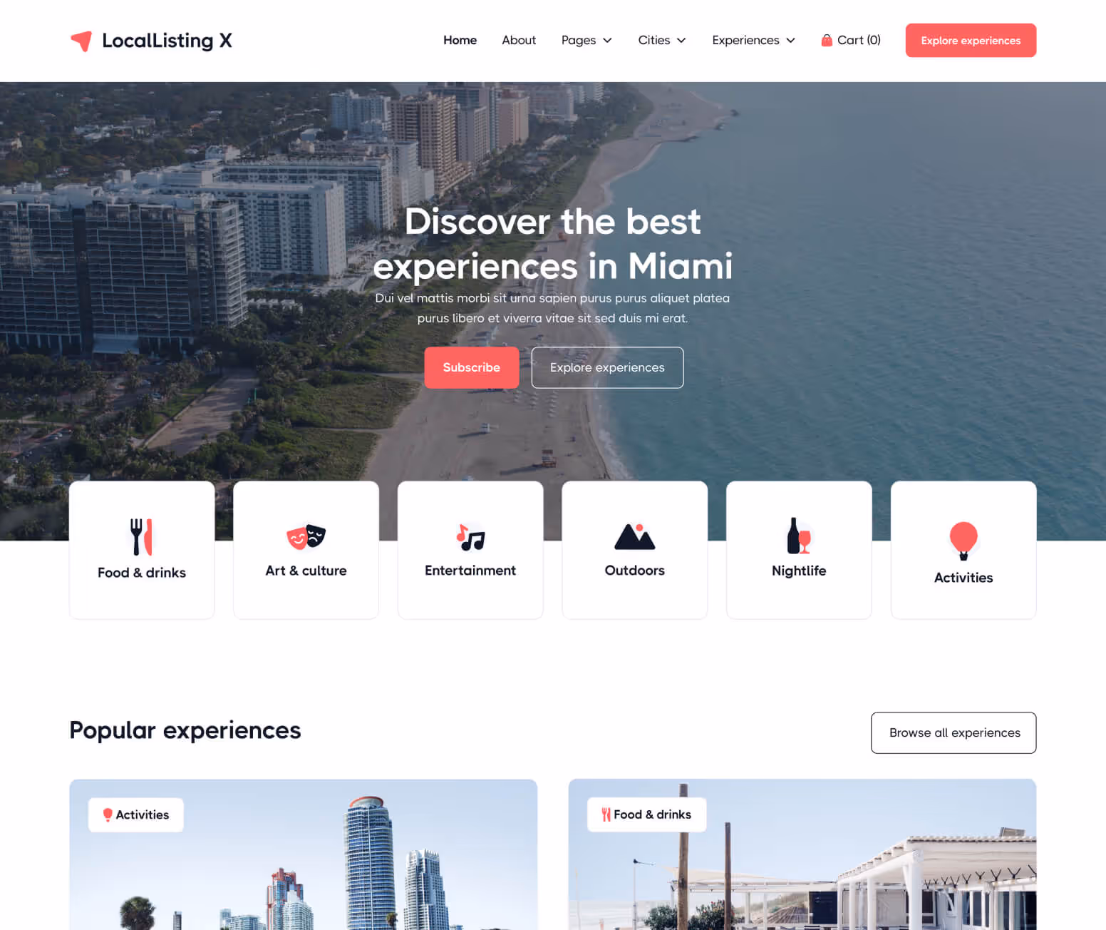 LocalListing X - Home V2 Page - Webflow Template