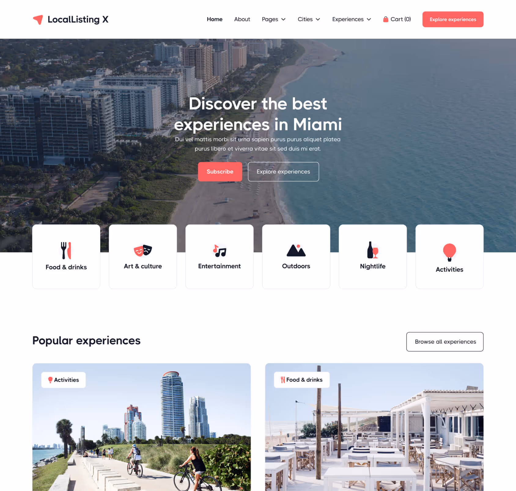 LocalListing X - Home V2 Page - Directory Webflow Template