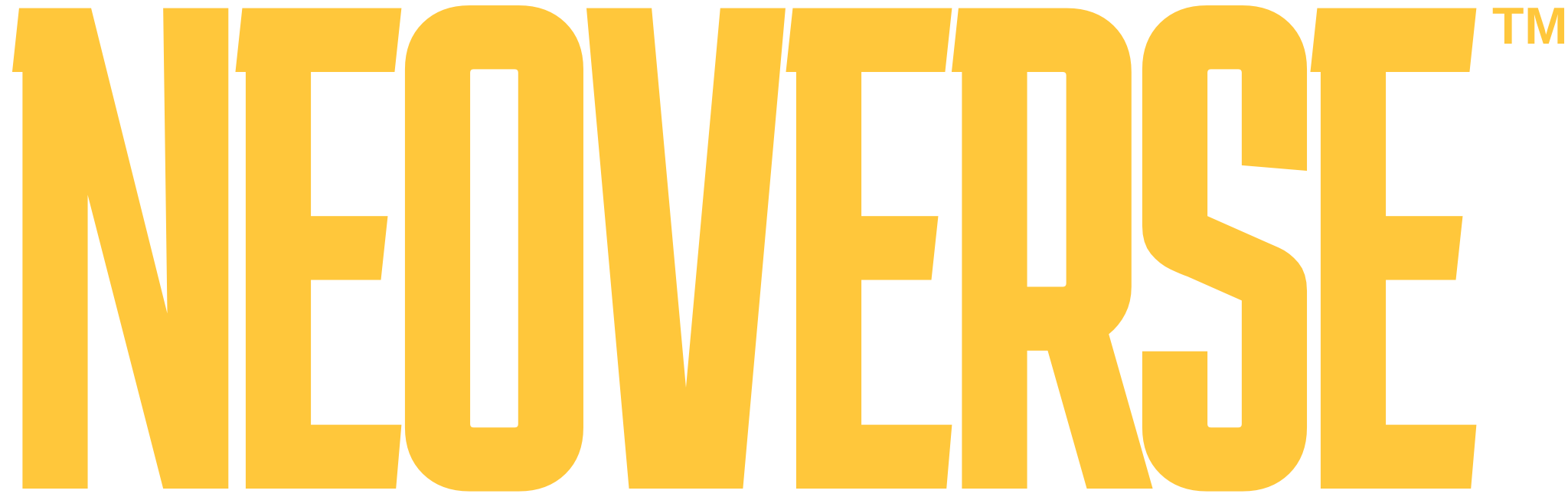 NEOVERSE in large bold yellow capital letters on a black background with a trademark symbol.