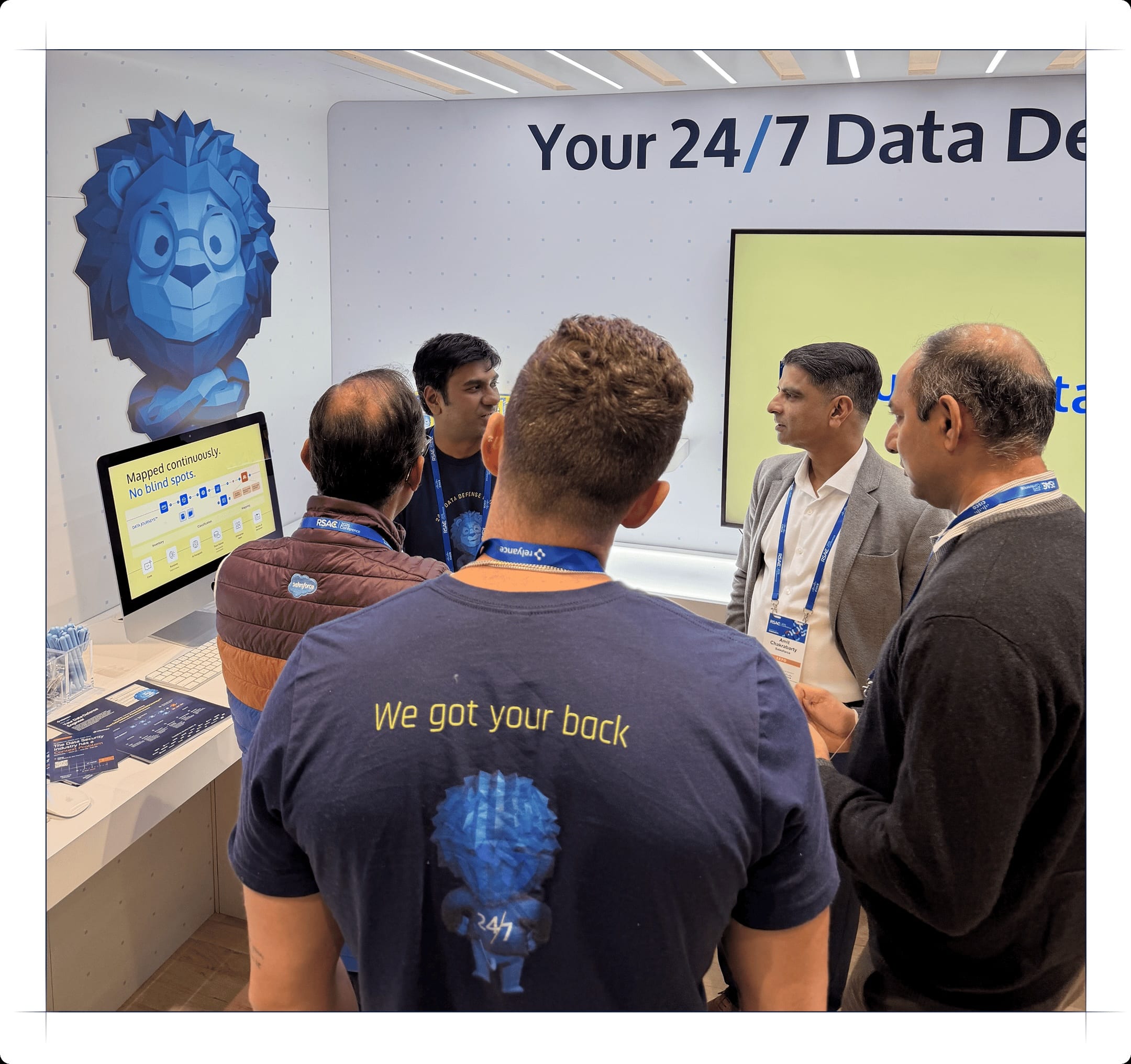Entire Relyance AI booth staff team at RSAC™ 2026 Conference