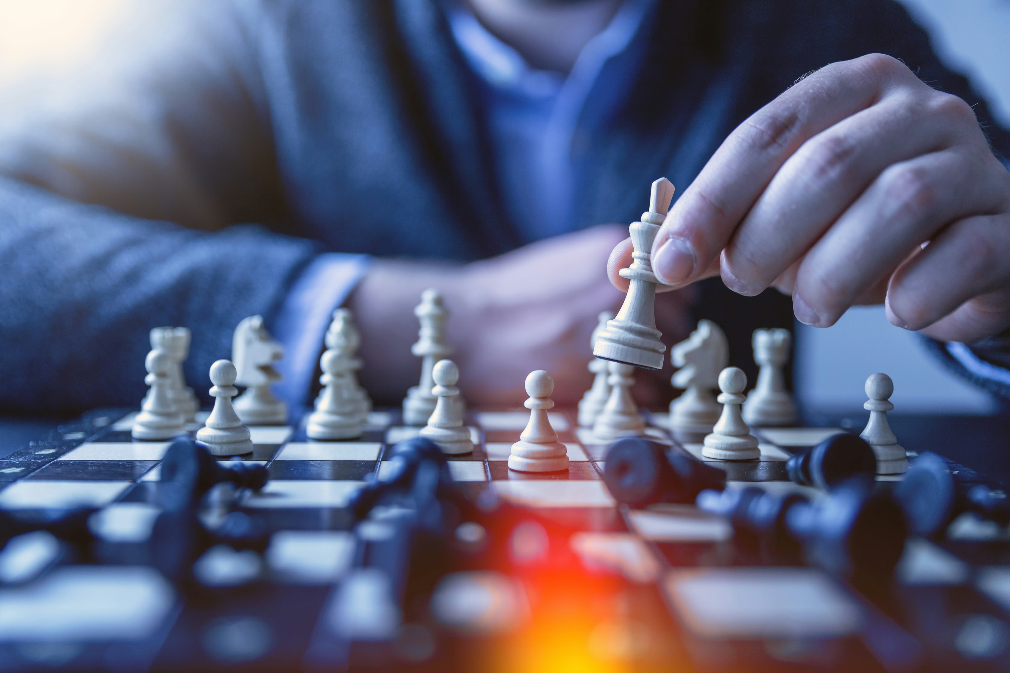 Chess board demonstrating the sales process to determine qualified leads and types of sales leads for qualified sales lead and sales lead generation for marketing qualified leads