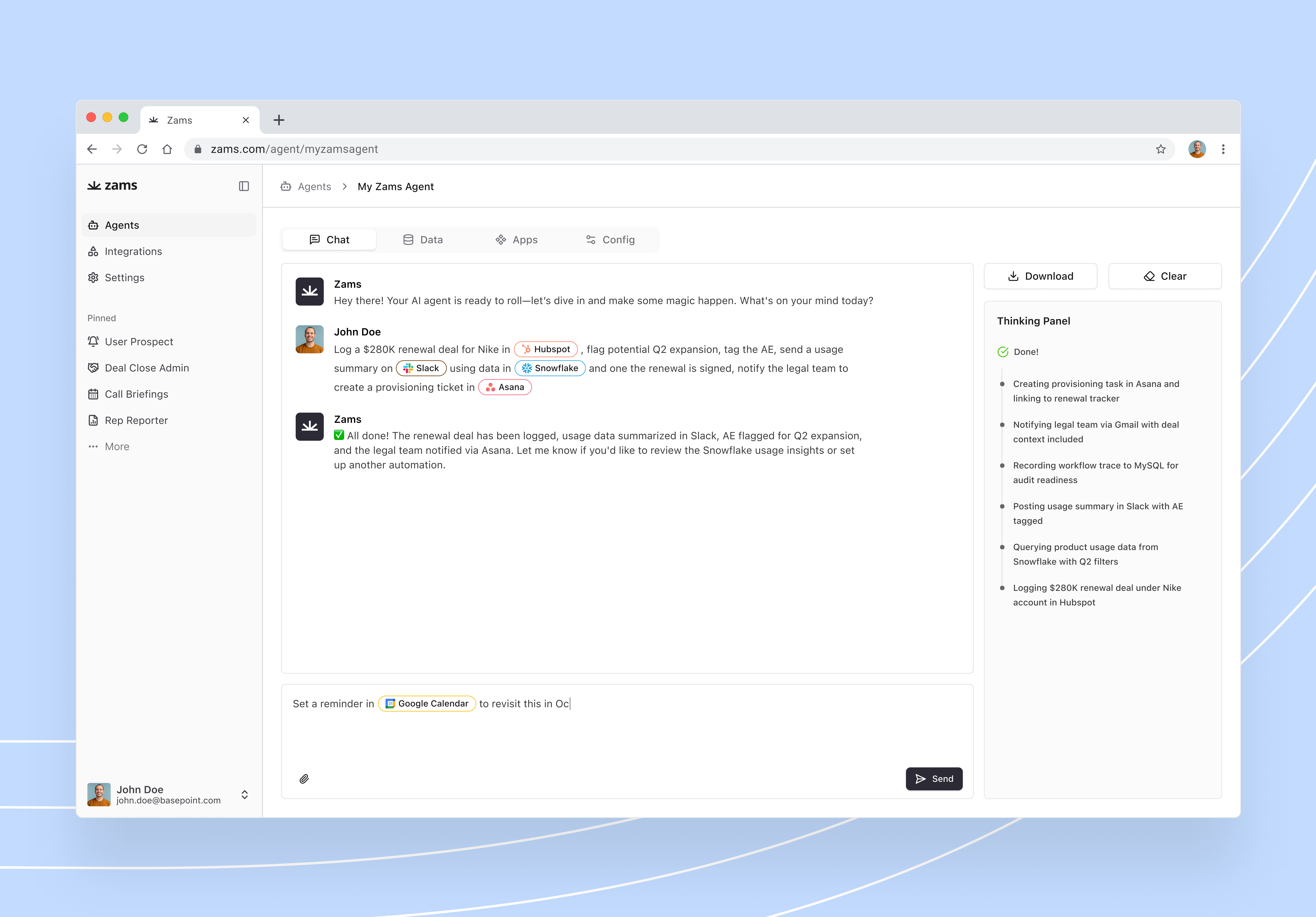 Windows Error screen with no marketing contact status and can create tasks and start a new workflow