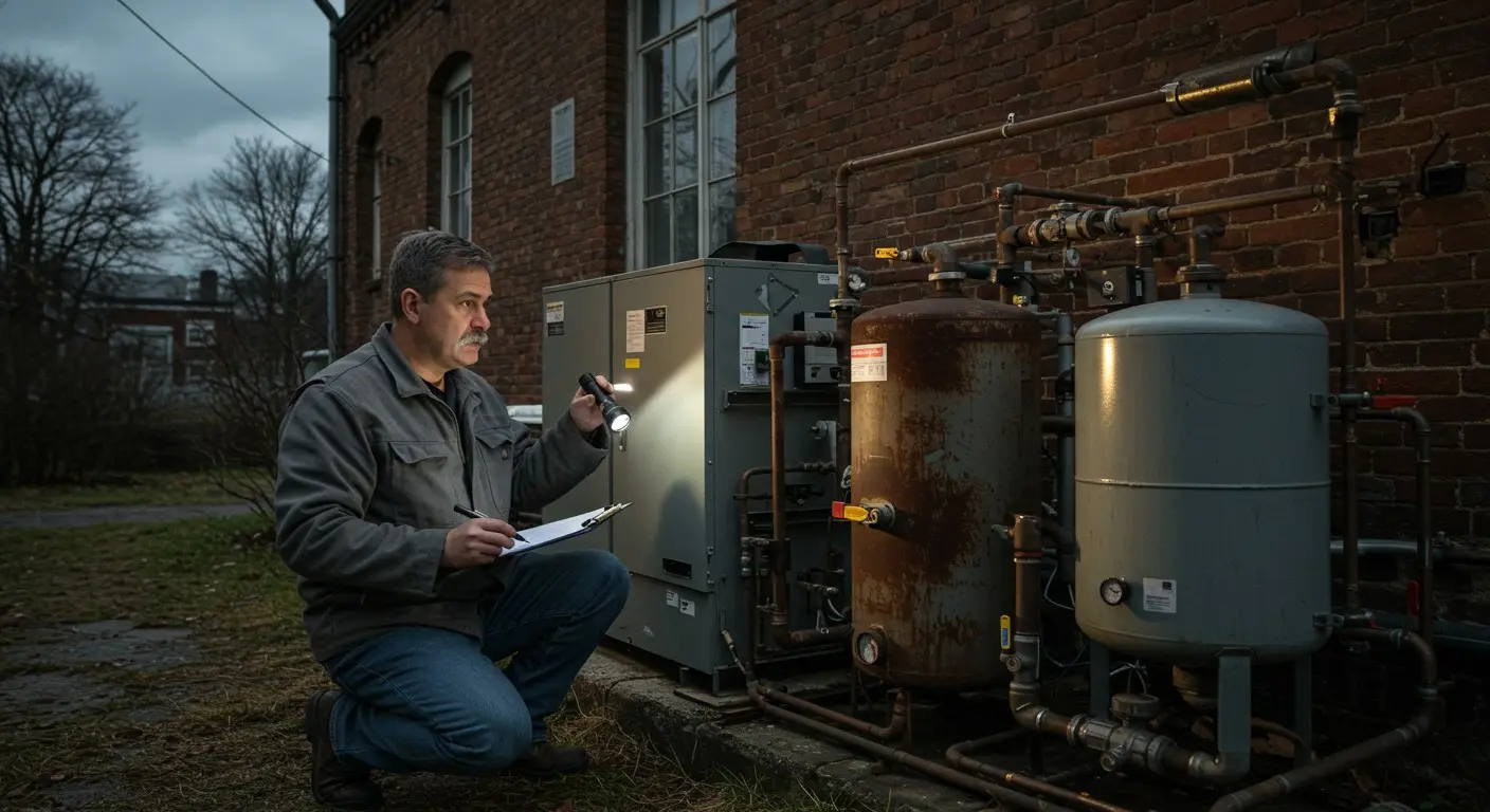 Technician repairing electrical panel with tools and wiring exposed