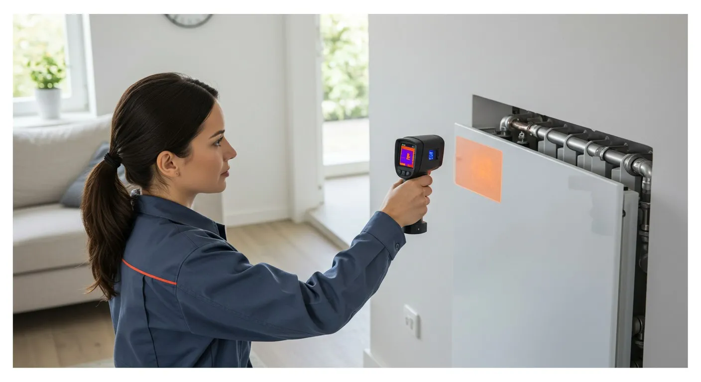 Hands repairing or installing electrical components inside an open panel
