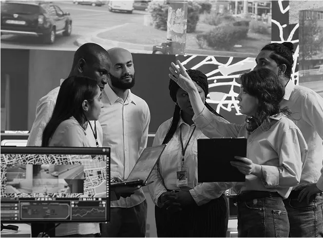 employees discussing