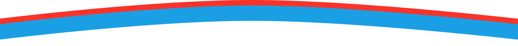 Blue and red curved parallel lines on white background