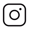 Instagram logo icon with camera symbol in simple black and white design