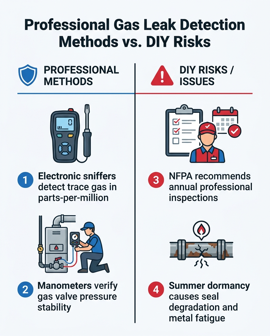 Professional Gas Leak Detection Methods vs. DIY Risks