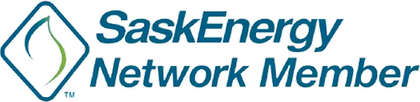 SaskEnergy Network Member logo with green and blue stylized leaf design
