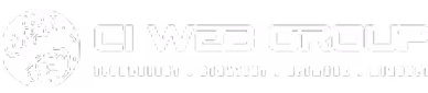 Faint outline of digital text and geometric shapes on a white background