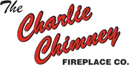 The Charlie Chimney Fireplace Company logo in red and black script