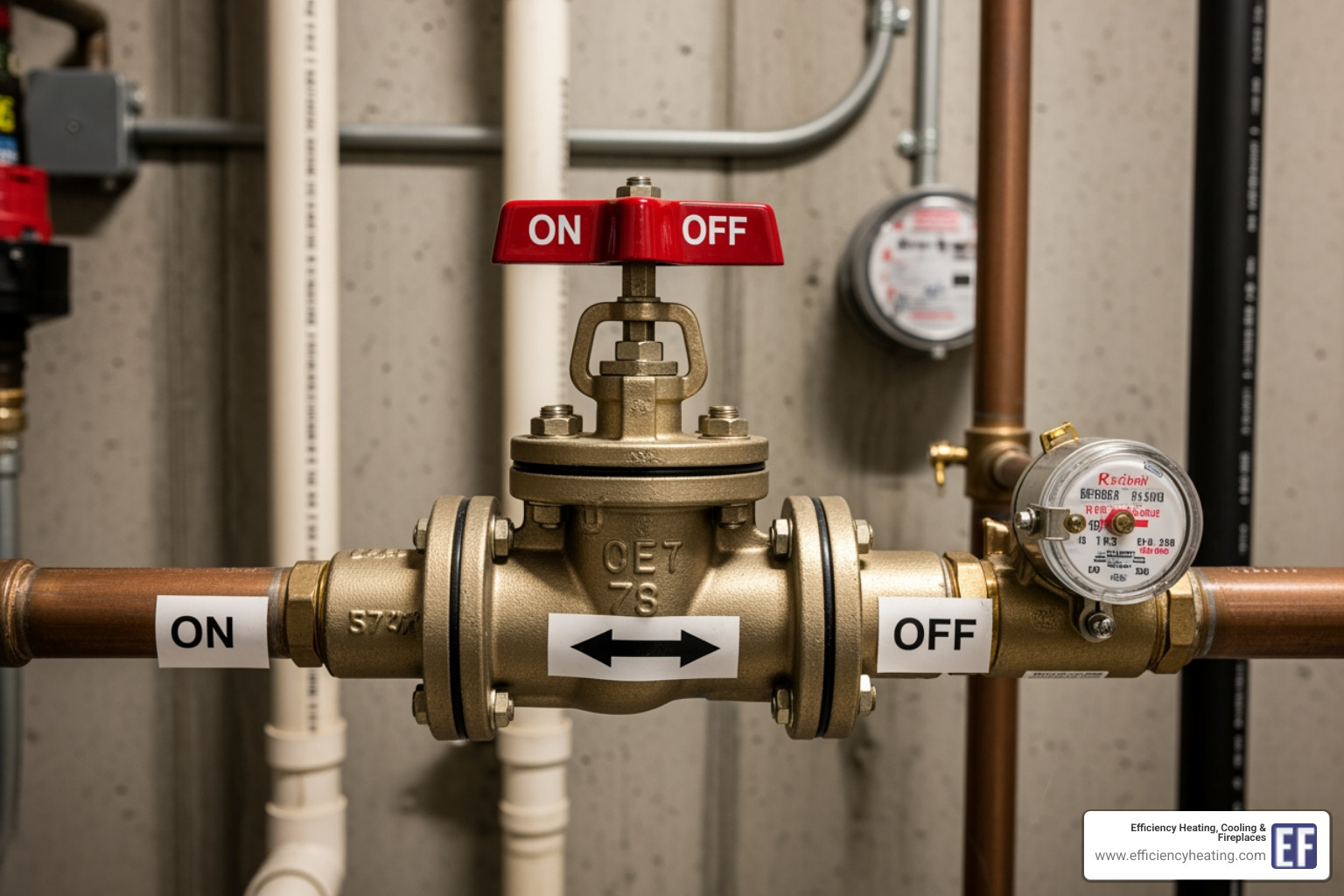 of a main water shut-off valve clearly labeled - best plumbing repair saskatoon sk