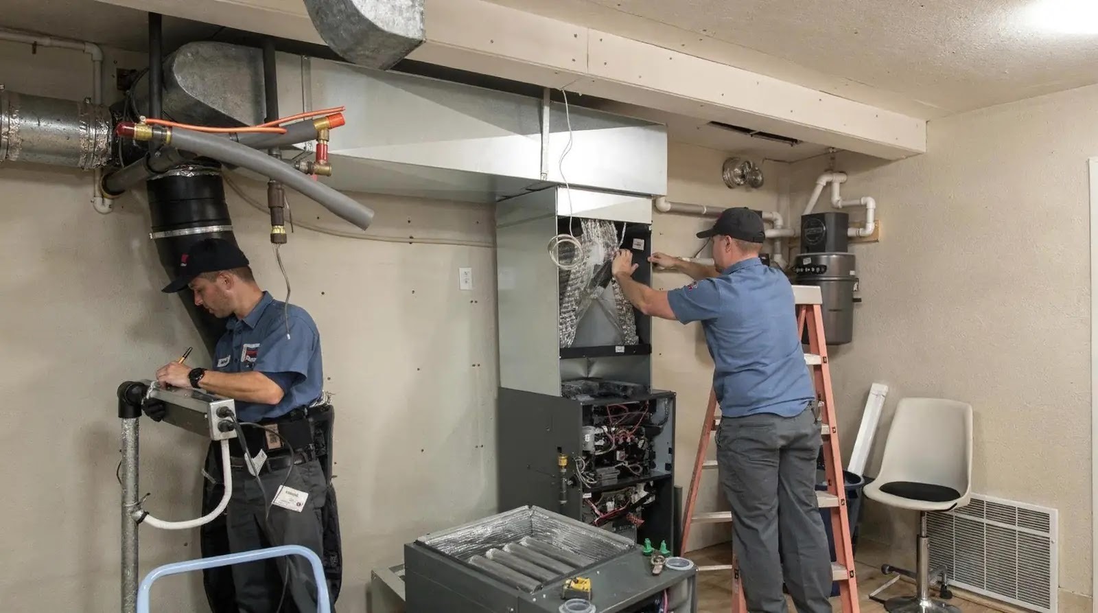 HVAC systems work on a loop, pulling air through return vents, ductwork, and the heating