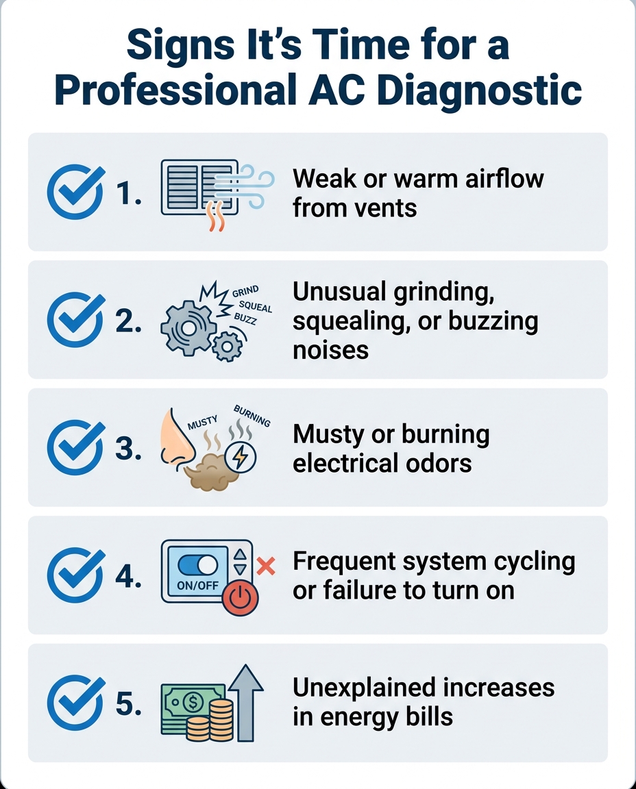 Signs It's Time for a Professional AC Diagnostic