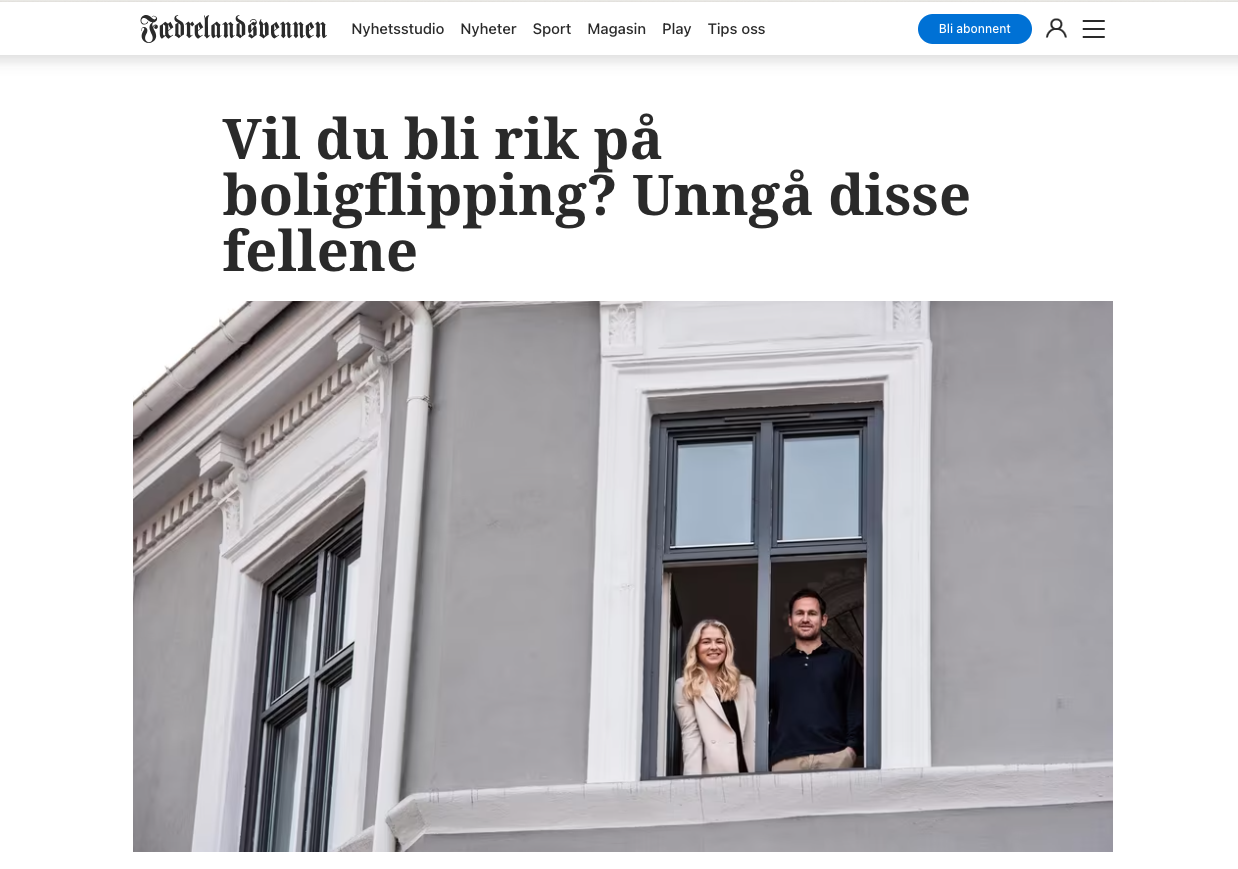 Skjermbilde av nyhetsartikkel 7