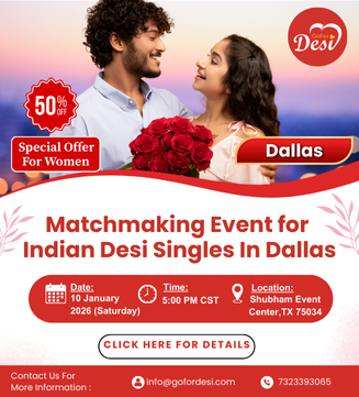 Indian Singles Matchmaking Event in Texas USA – In-Person Matrimony Event