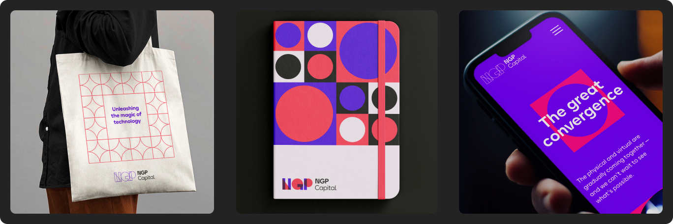 How the NPG visual identity looks in use.
