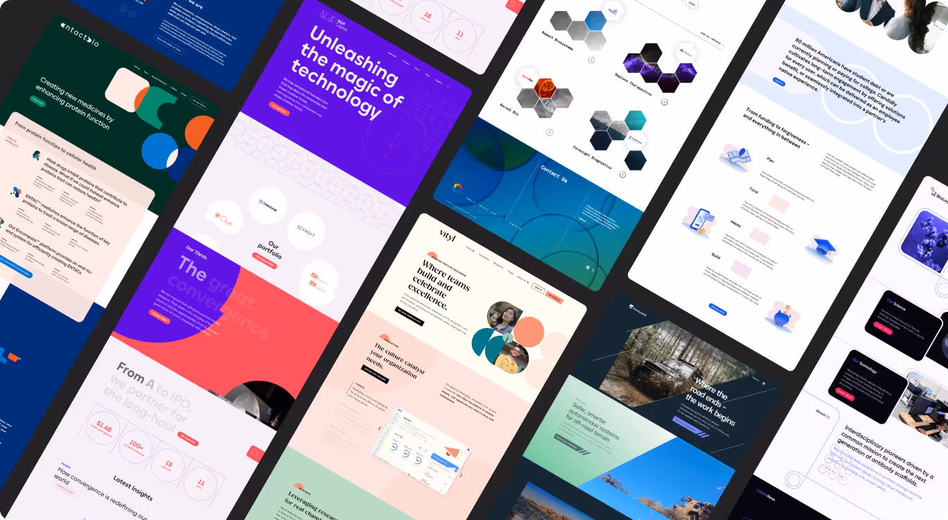 Examples of website design