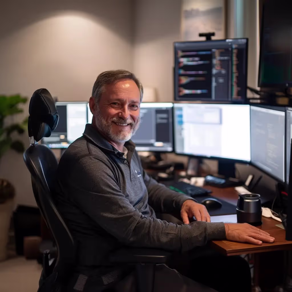Managed IT service provider specialist assisting a client remotely 