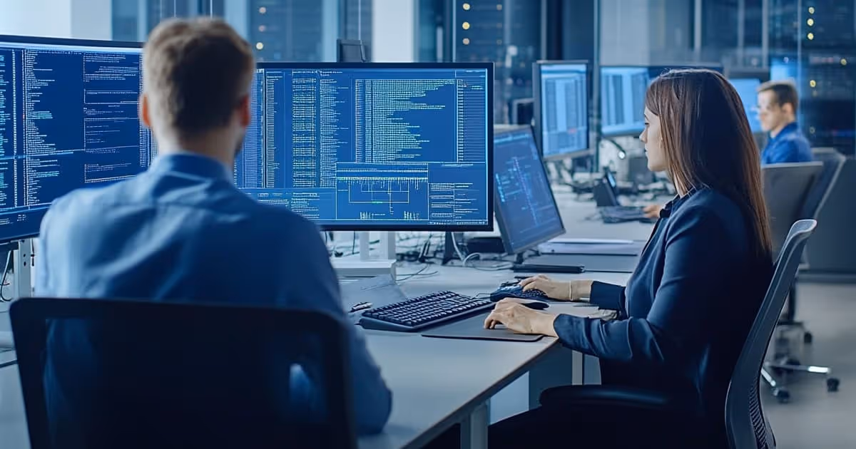 Office staff getting IT helpdesk support through secure remote helpdesk support software