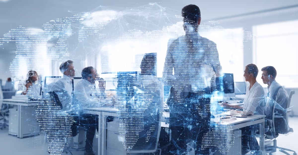 Modern IT helpdesk support center offering fast remote helpdesk support solutions