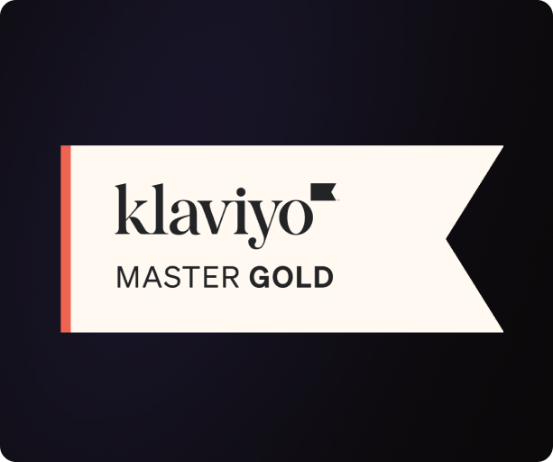 Klaviyo Master Gold partner badge