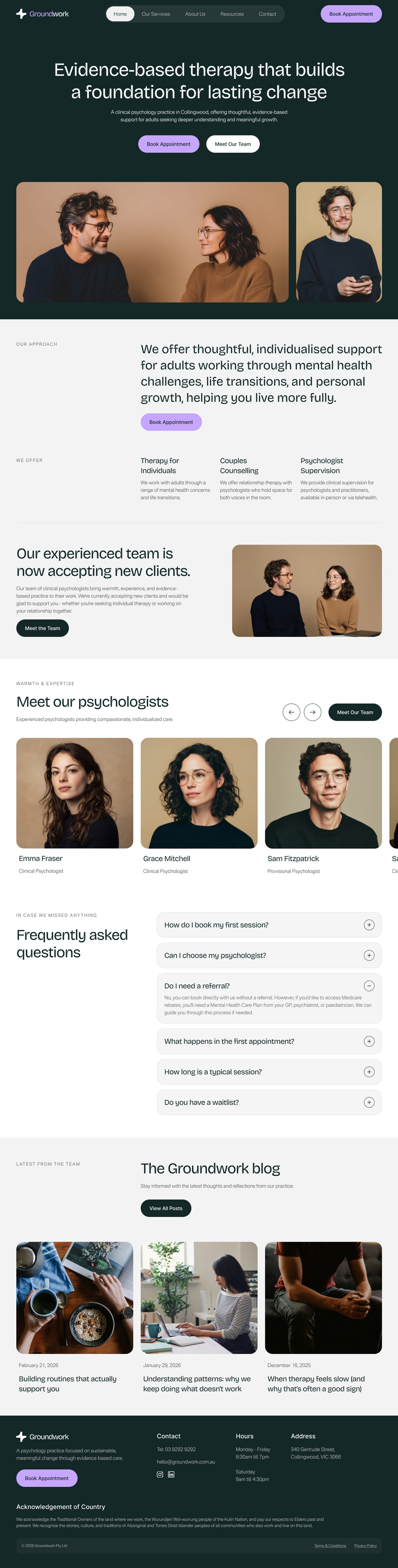 Myolab website mockup on iMac