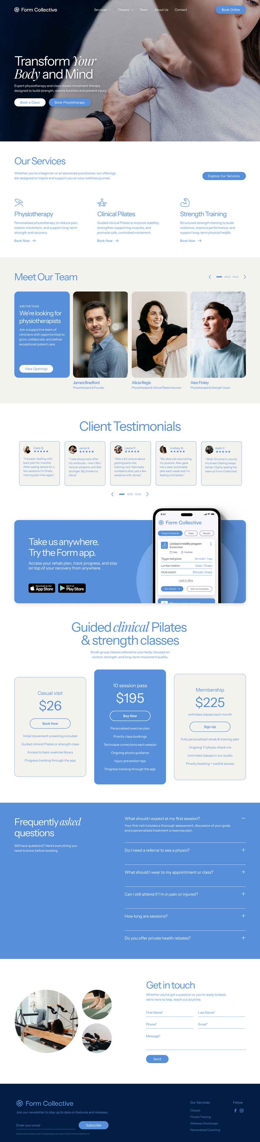 Myolab website mockup on iMac
