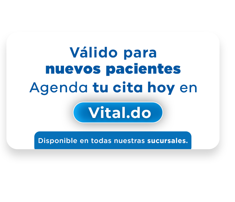 Obtén 30% de descuento en panorámicas y tomografías con tecnología avanzada y resultados confiables. Promoción válida para pacientes sin seguro médico y con copago $0 con ARS afiliadas.

Disponible en nuestras sucursales en Santo Domingo, Bávaro, La Romana y Bonao.

Agenda tu cita de radiología, tomografía o panorámica dental en República Dominicana de forma rápida y segura en Vital.do.