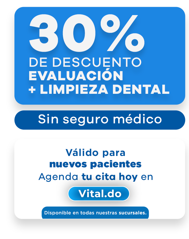 Obtén 30% de descuento en panorámicas y tomografías con tecnología avanzada y resultados confiables. Promoción válida para pacientes sin seguro médico y con copago $0 con ARS afiliadas.

Disponible en nuestras sucursales en Santo Domingo, Bávaro, La Romana y Bonao.

Agenda tu cita de radiología, tomografía o panorámica dental en República Dominicana de forma rápida y segura en Vital.do.
