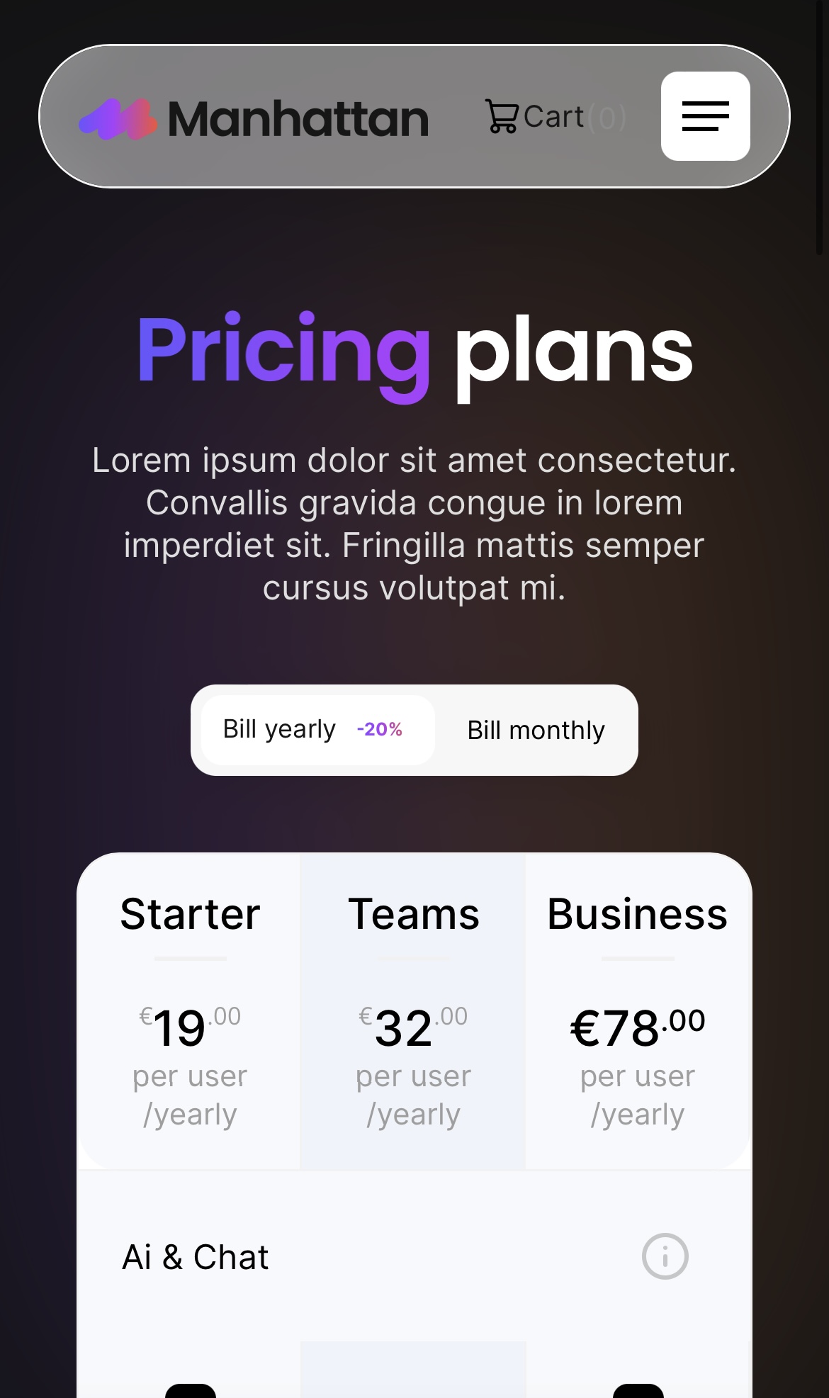 SaaS Webflow Template - Manhattan - Created by Wedoflow.com and Azwedo.com