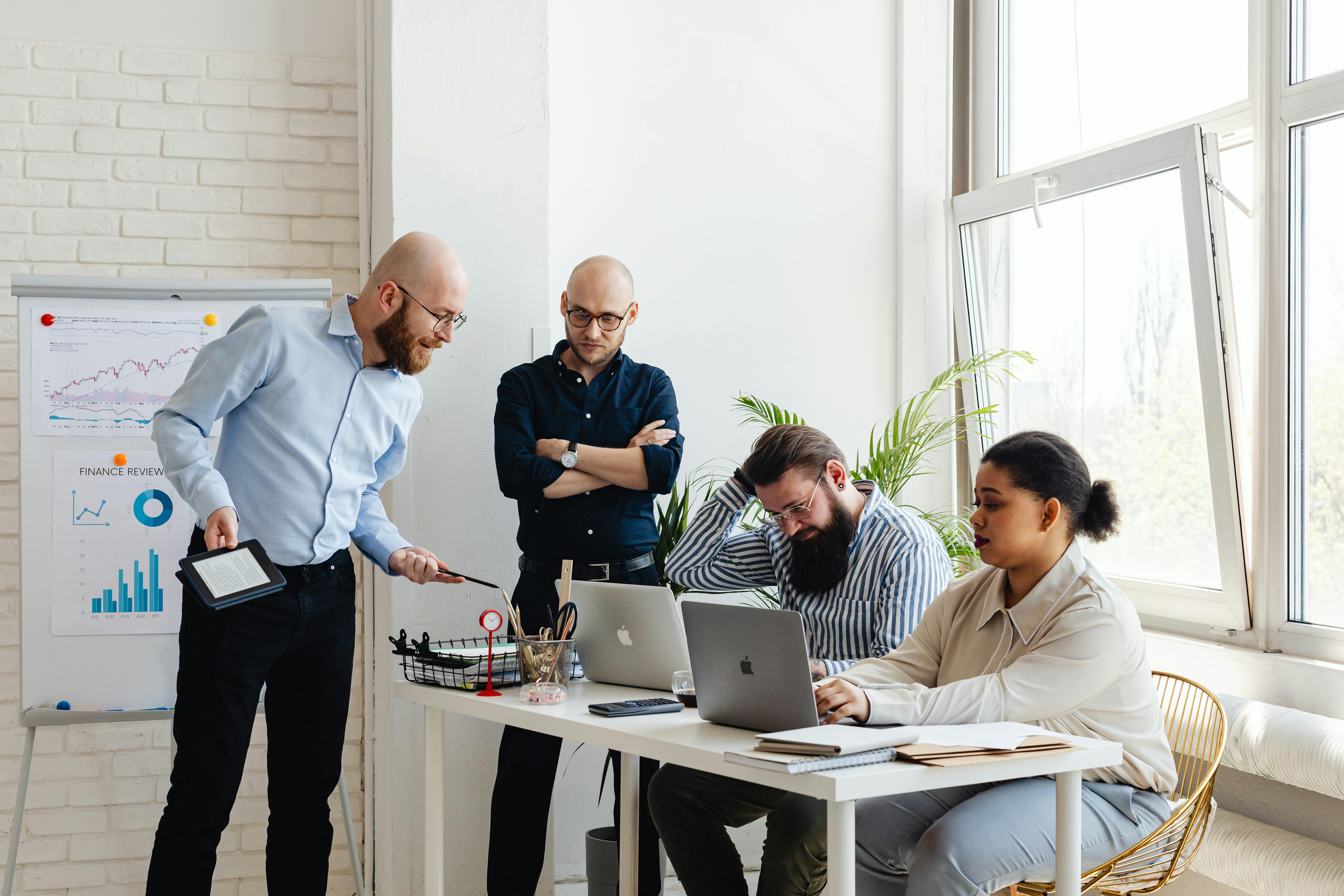 IT team standing