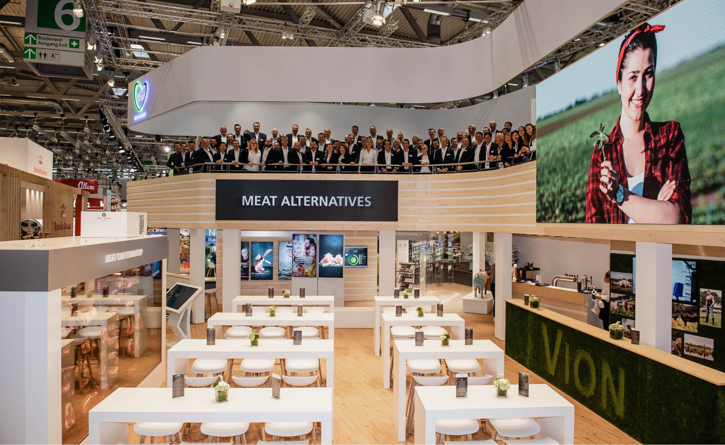 Vion Food Group Messestand auf der Anuga 2019. Design CAMAO AG Darmstadt.