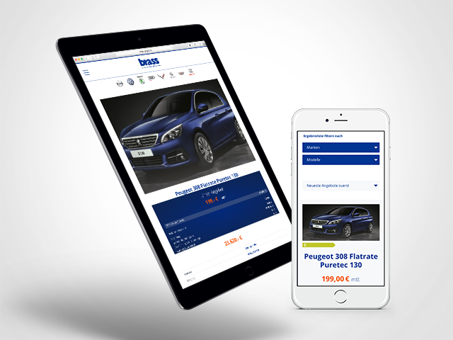 Mockup der BRASS Gruppen Website auf Tablet und iPhone.
