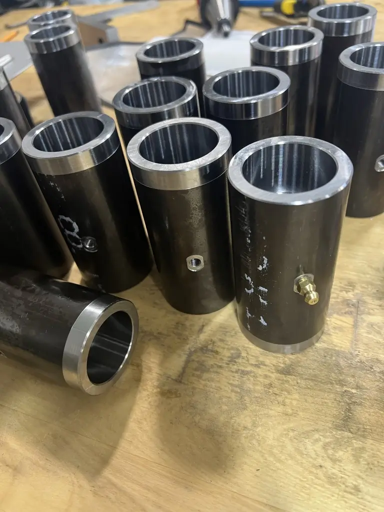 parts tuned on a lathe