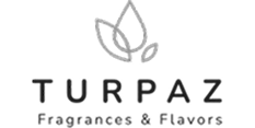 Turpaz logo featuring a minimalist outline of three leaves above the text 'TURPAZ Fragrances & Flavors'.