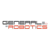 General Robotics company logo with the word 'GENERAL' in gray and 'ROBOTICS' in orange on a black background.