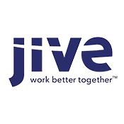 Jive logo with the tagline 'work better together'.