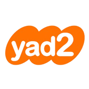 Orange yad2 logo with stylized text inside a cloud-like shape.