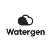 Watergen company logo with stylized water droplets forming a letter W above the text 'Watergen'.