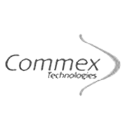 Commex brand name with stylized arrow design on the right.