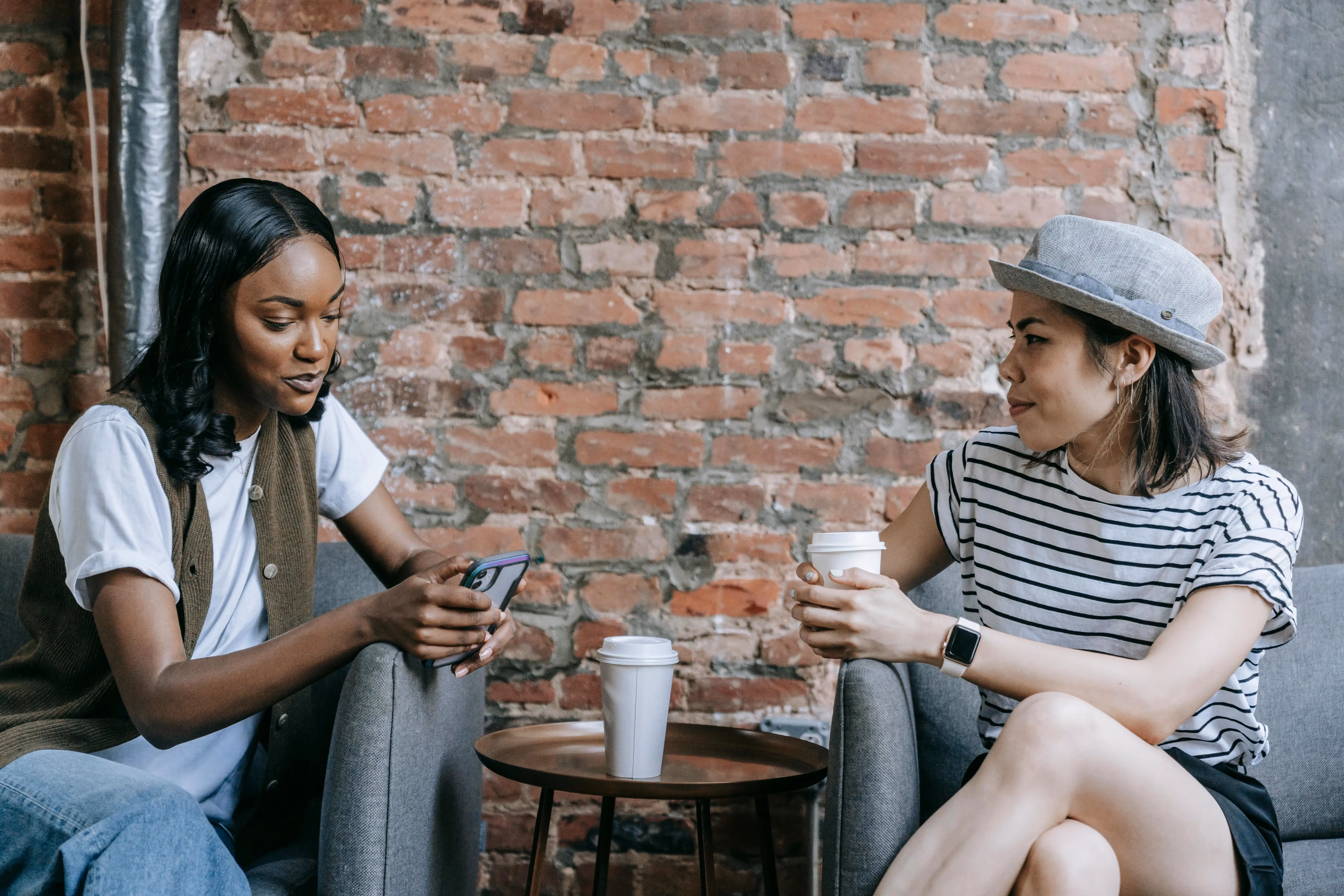 Friends at Cafe Stock Photo