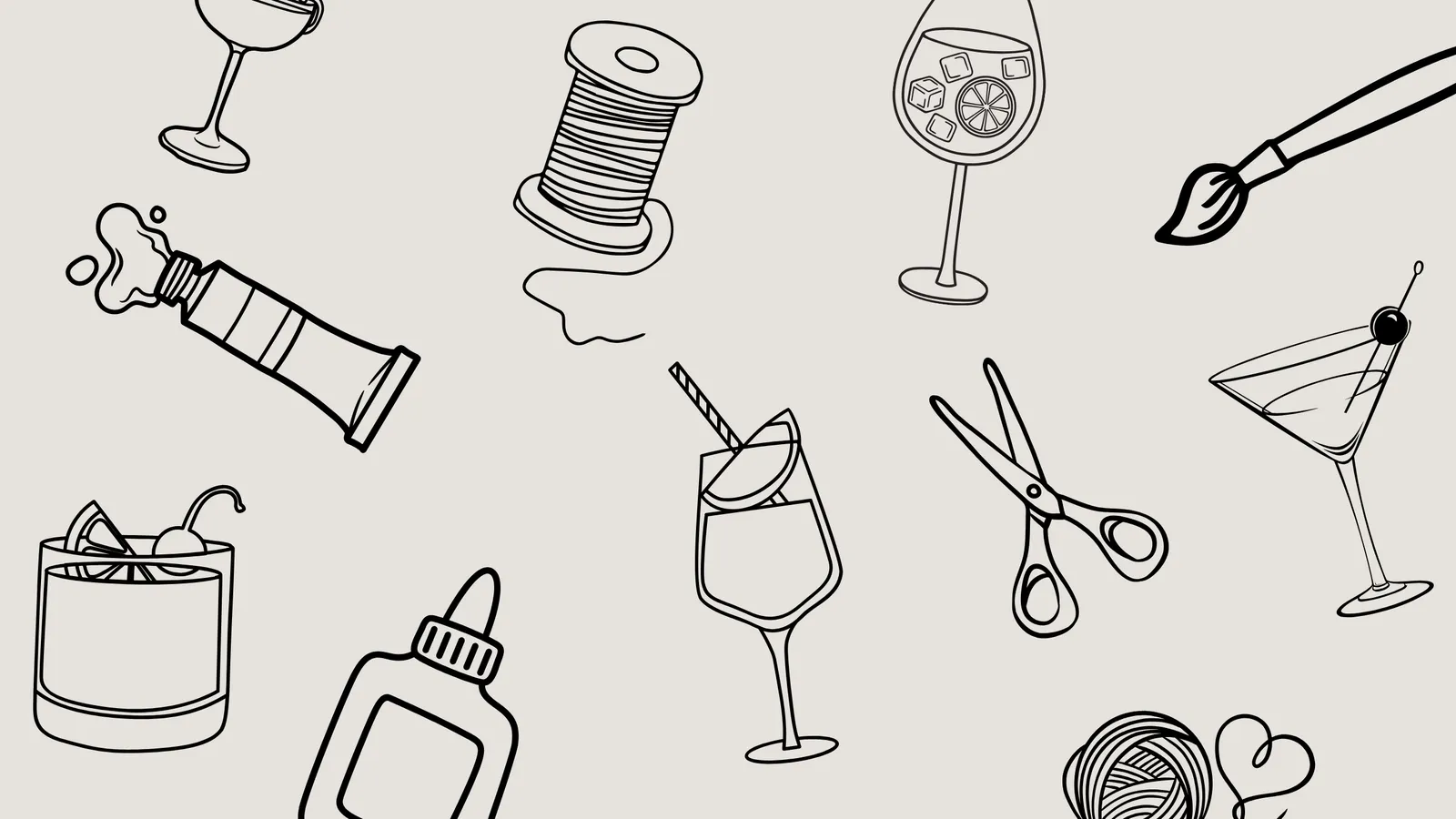 Cocktails & Crafts Club graphic