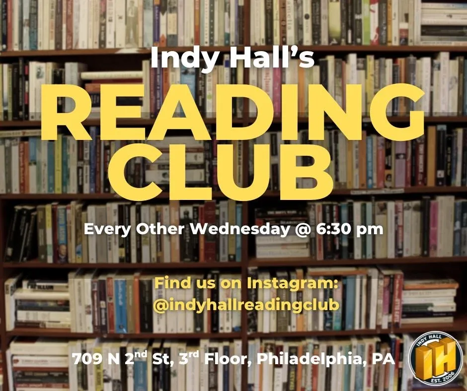 Indy Hall Reading Club flyer