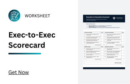 An icon for the executive-to-executive scorecard as part of the Sparkwell Advisory resources page